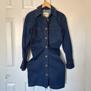 Nanushka Blue Denim Shirt Dress